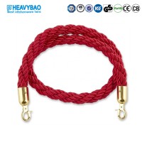 Heavybao Queue Barrier Rope with Polished Hooks for Safety Barrier